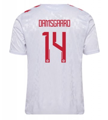 Danmark Mikkel Damsgaard #14 Bortatröja EM 2024 Kortärmad